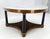 Henredon Round Marble Top Neoclassical Black Lacquer Pedestal Style Leg Coffee Table For Sale - Image 4 of 13
