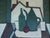 Green Mid-Century Modern 'Green Vessels & House Form' Abstract Still Life Oil Painting by Swedish Artist Max Gregor Carlsson (1914-1996), Framed For Sale - Image 8 of 14