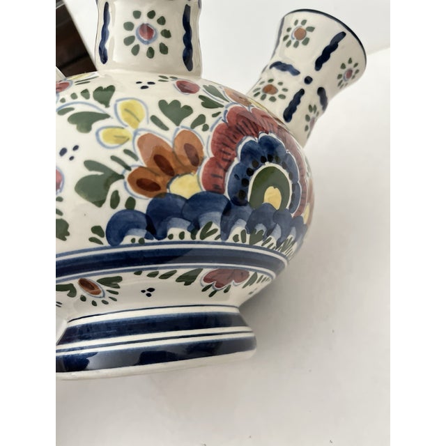 Vintage Dutch Delfts Polychrome Tulipiere 7 Spout Vase For Sale In Dallas - Image 6 of 6