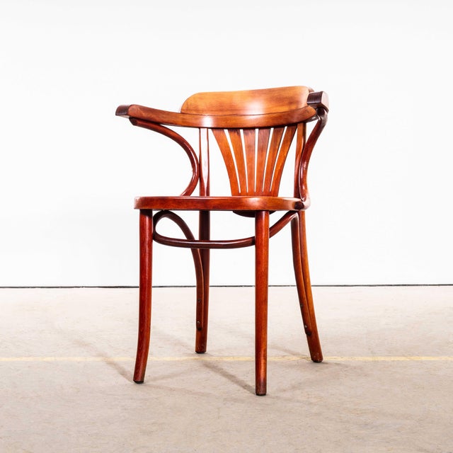 Honey Red Fan Back Dining Armchairs, 1970s, Set of 6 For Sale - Image 14 of 14