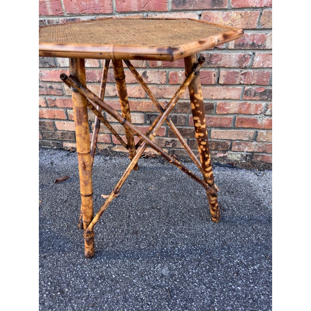 19th English Bamboo Side Table For Sale - Image 4 of 5