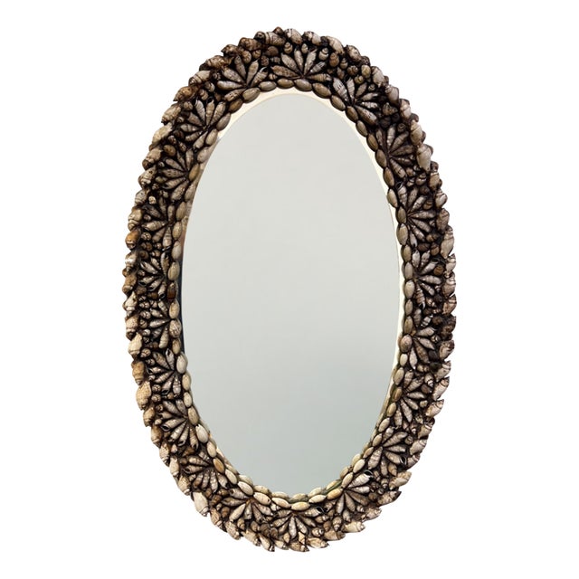 Oval Shell Mirror by Anthony Redmile, 1960s For Sale