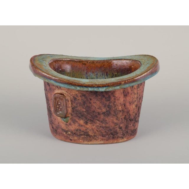 Modern Modernist Swedish Ceramic Vase by Curt Magnus Addin, 1970s For Sale - Image 3 of 8