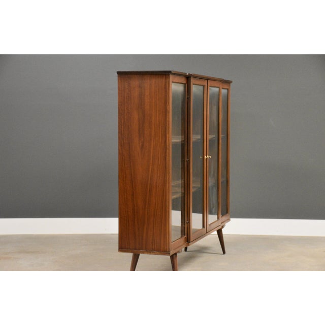 Walnut Mid Century Bookcase For Sale - Image 4 of 9