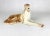 Art Deco Czechoslovakian Borzoi Greyhound Statue in Porcelain from Royal Dux Bohemia, 1960s For Sale - Image 9 of 9