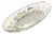 1960's Silver Overlay Glass Oval Dish For Sale