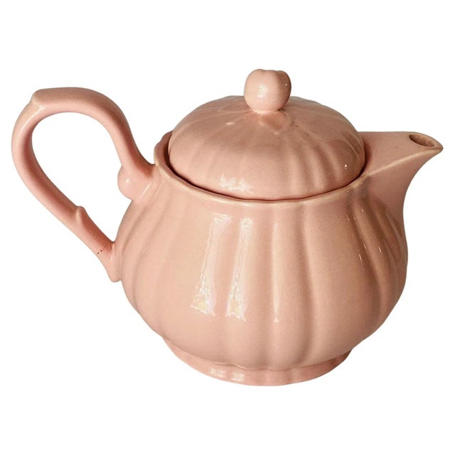 Mid-Century Pink Teapot in Ceramic for Les Salins, France For Sale - Image 11 of 11