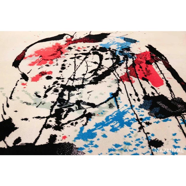 Mid 20th Century Nazmiyal Collection Vintage Scandinavian Ege Art Line Robert Jacobsen Rug For Sale - Image 5 of 9