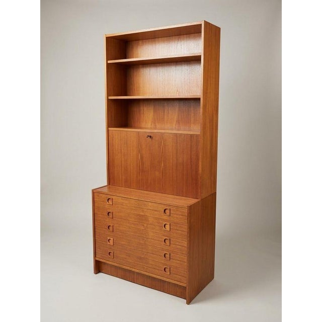 Danish Teak Wall Unit attributed to Sejling Skabe, 1970s For Sale - Image 3 of 8
