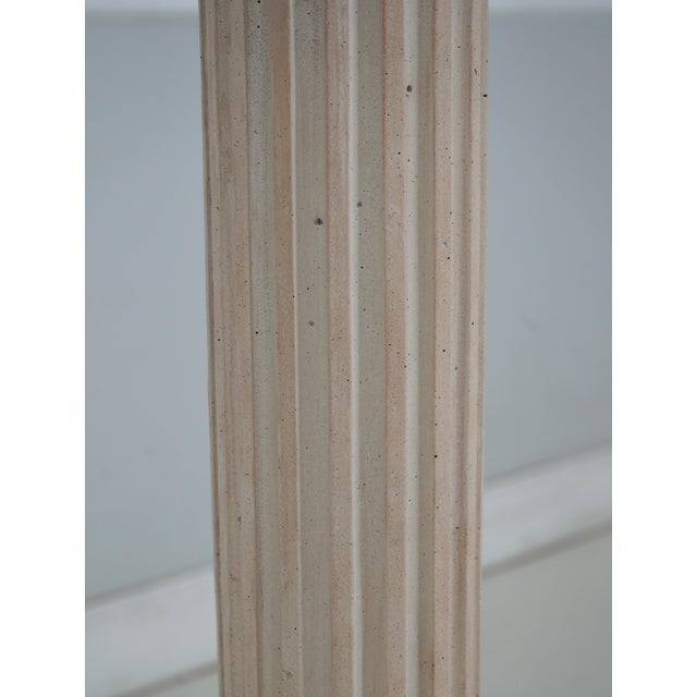 Stone Vintage Faux Marble Column Pedestal For Sale - Image 7 of 11