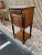 Pair Louis XVI Style Ormolu Mounted Marquetry Mahogany Marble Top Bed Side Tables. 19th Century. Well made, flower pattern...