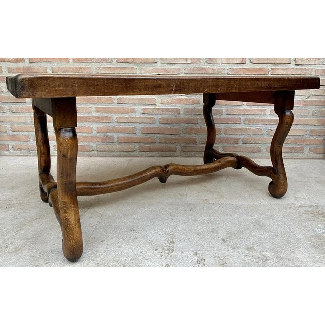 Mid-Century Modern Early 20th Century French Country Oak Side Table, 1940s For Sale - Image 3 of 11