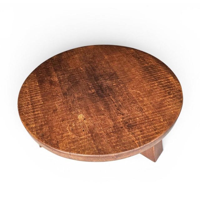 Vintage Brutalist Oak Coffee Table, 1960s For Sale - Image 9 of 18
