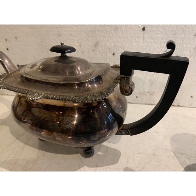 20th Century Silver-Plated Metal Tea Service, Set of 3 For Sale - Image 9 of 16