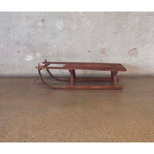 Wood Antique Rustic Sled For Sale - Image 7 of 7