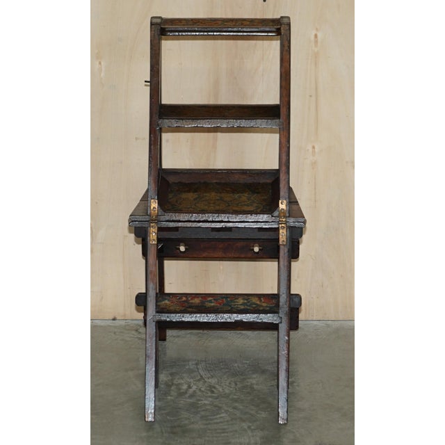 Antique Arts & Crafts Metamorphic Library Steps For Sale - Image 15 of 18