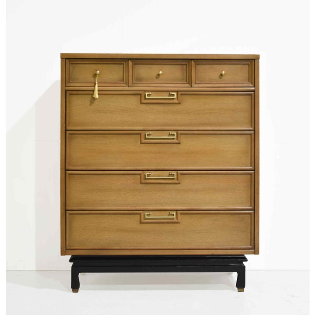 1970s Mid Century 7 Drawer Highboy Dresser by American of Martinsville For Sale - Image 5 of 10
