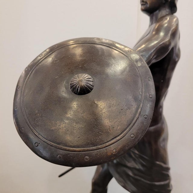 Émile Louis Picault, Sculpture of Gallic Warrior, 1800s, Bronze For Sale - Image 16 of 18