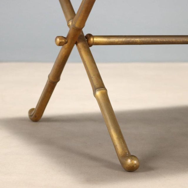 Coffee Table with Brass Base, 1950s For Sale - Image 5 of 8