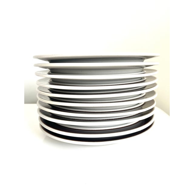 Vintage 1970s Arabia of Finland Rosmarin Brown Dinner Plates - Set of 10 For Sale - Image 9 of 11