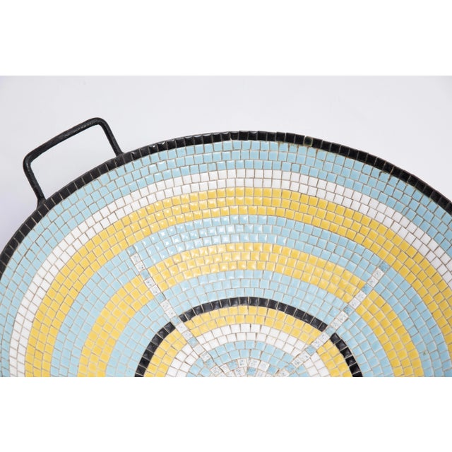 Mid Century Tiled Serving Salad Bowl Tripod Legs For Sale - Image 10 of 12