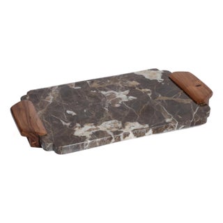 Mocha Marble Tray/Serving Board, Small For Sale