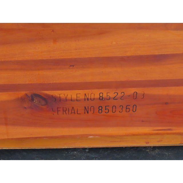 Lane Mid Century Modern Cedar Chest Blanket Trunk Bench With a Drawer 6587 For Sale - Image 10 of 16
