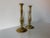 Brass Vintage Solid Brass Candle Holders – A Pair For Sale - Image 8 of 9