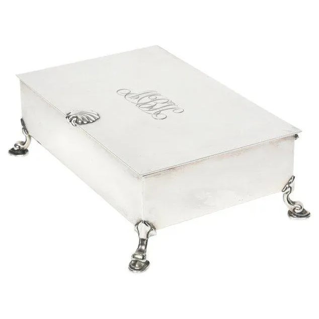 Mid-Century Modern Tiffany Sterling Shell & Dolphin Box For Sale - Image 10 of 10