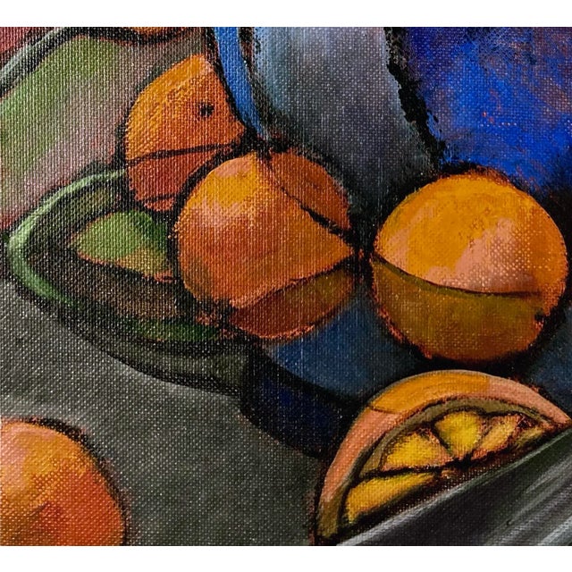 Fauvist Still Life Painting With Pitcher and Oranges For Sale In Los Angeles - Image 6 of 10