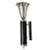 High style two-tone Art Deco champagne-shaped torchiere fluted column, black enameled and chrome wall Sconce. The large...