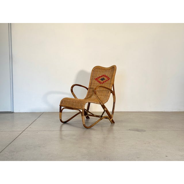 Vintage Wicker and Bamboo Lounge Set, 1960s, Set of 3 For Sale - Image 9 of 18