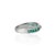 Emerald and Diamond Infinity Twist Ring in Sterling Silver, Size 7.5 For Sale - Image 9 of 12