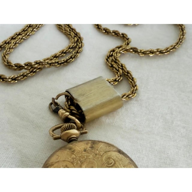 Late Victorian Gold Filled Guard Chain With Illinois Hunter Case Pocket Watch, C. 1890–1900 For Sale - Image 9 of 14