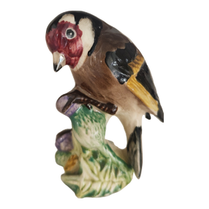 1970s English Beswick Goldfinch Porcelain Bird Figurine, Model 2273