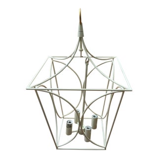 Visual Comfort Kate Spade Cavanagh Cream & Gild Lantern Pendant Light For Sale