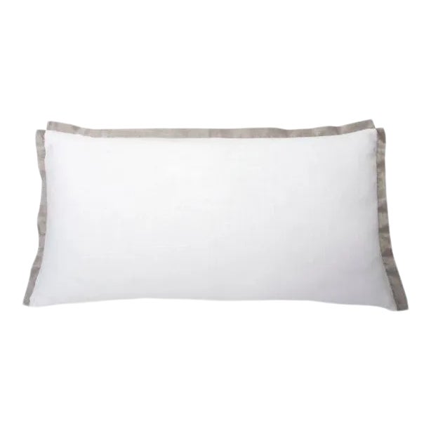 Remy King Sham, Optic White & Sterling For Sale