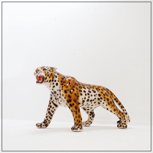 Ceramic Sculpture of Leopard by Ceramiche Boxer, 2000s For Sale - Image 16 of 16