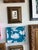 Black Contemporary McKenzie Dove Abstract Painting in Vintage Frame For Sale - Image 8 of 8