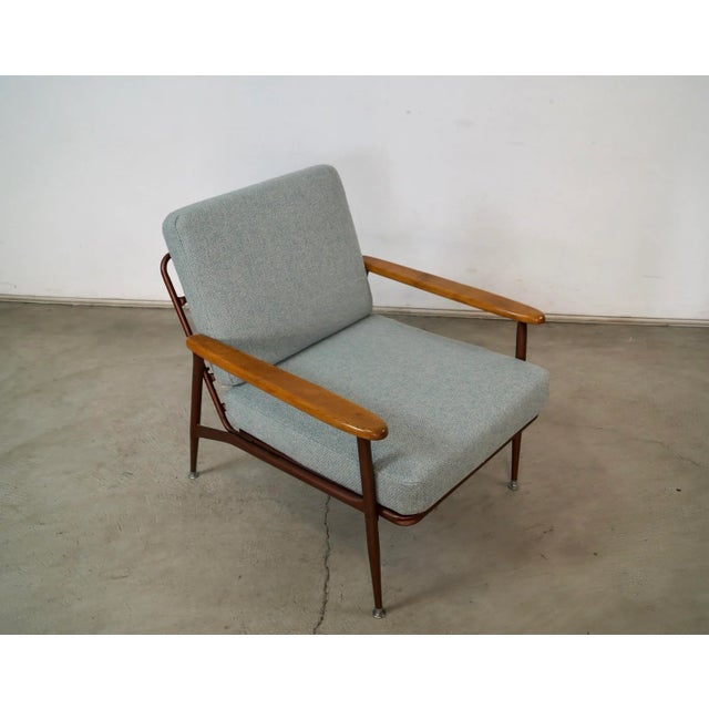 Mid-Century Modern 1950’s Mid-Century Modern Baumritter Metal & Wood Lounge Chair For Sale - Image 3 of 12