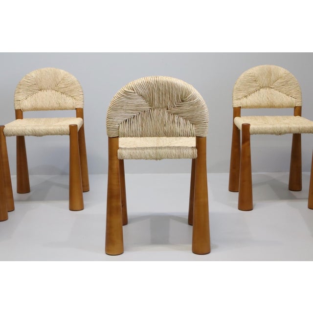Toscanolla Chairs by Alessandro Becchi for Giovannetti, 1970, Set of 6 For Sale - Image 6 of 17