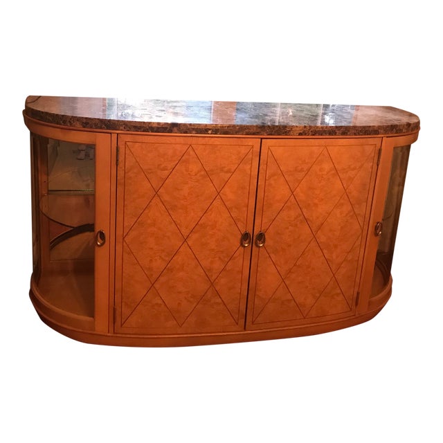 Thomasville Bogart Luxe Collection Burl Wood and Glass Buffet Chairish