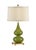 The sleek double gourd shape gives visual intrigue to this 28" table lamp. The gold leaf base emits a soft warm glow and...