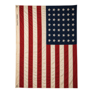 Large Vintage Valley Forge 48-Star Sewn American Flag, Red, White & Blue