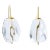 Crystal Rock 14k Gold Hook Earrings - 2 Pieces For Sale