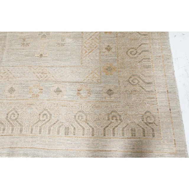 Contemporary Samarkand Style Botanic Handmade Wool Rug by Doris Leslie Blau For Sale - Image 9 of 10