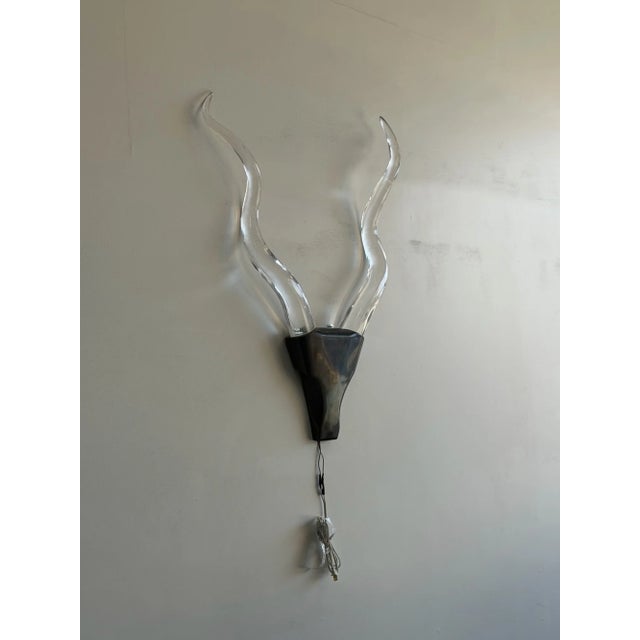 1970s Antelope Head Light Sculptures - a Pair For Sale - Image 9 of 18