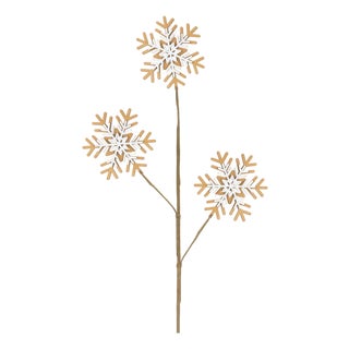 Wood Snowflake Spray (Set of 6) For Sale