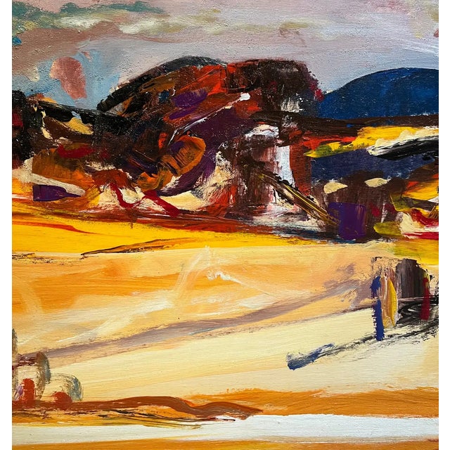 Jean Krille, Landscape 119, Oil on Wood, 1988 For Sale - Image 8 of 10