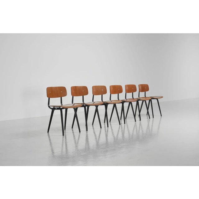 Friso Kramer Dutch Revolt Chairs in Teak by Friso Kramer for Ahrend De Cirkel, 1960s, Set of 6 For Sale - Image 4 of 13